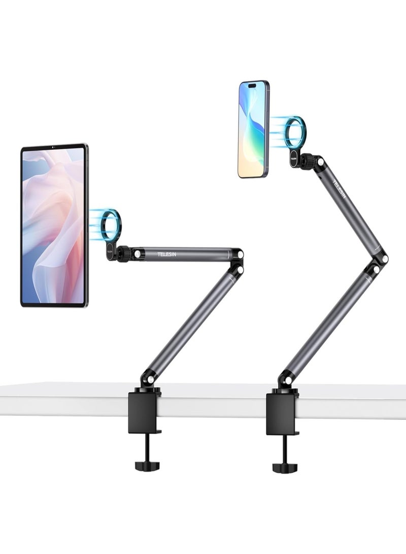 TELESIN° Smartphone Stand, Sleeping Tablet Stand, Smartphone Arm Stand, Bed, Portable, Fixed Stand, Smartphone Holder, Lazy Stand, 360° Rotation, Tabletop, Flexible Arm, Smartphone, Stand, Birds-eye - Image 1